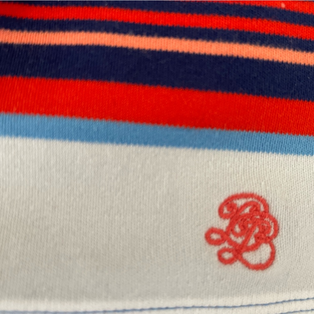 Women’s Brooks Brothers Multicolor Striped Logo Tee Shirt Dress S/M - Picture 3 of 6